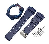 JUANZD Correa de reloj compatible con reemplazo modificado compatible con el kit de correa de caja G-shock GA110 GD100 GAX100 Accesorios de correa de reloj con herramientas(Blue-orange word)