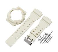 JUANZD Correa de reloj compatible con reemplazo modificado compatible con el kit de correa de caja G-shock GA110 GD100 GAX100 Accesorios de correa de reloj con herramientas(White-gold word)