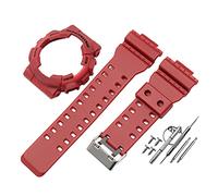JUANZD Correa de reloj compatible con reemplazo modificado compatible con el kit de correa de caja G-shock GA110 GD100 GAX100 Accesorios de correa de reloj con herramientas(Red-black word)