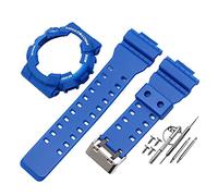 JUANZD Correa de reloj compatible con reemplazo modificado compatible con el kit de correa de caja G-shock GA110 GD100 GAX100 Accesorios de correa de reloj con herramientas(Lightblue-white word)
