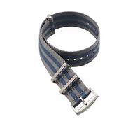 JUANZD Correa de reloj Correa de nailon Nato 20 22 mm Tipo universal Tropas deportivas Bolsa de paracaídas Correa de reloj Correa de reloj piloto(Gray Blue,22mm)