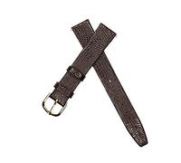 JUANZD Correa de reloj de 12mm, 14mm, 16mm, 18mm, 20mm y 22mm, correa de reloj de Piel De Becerro, fina, suave, marrón oscuro for relojes de hombre y mujer(Gold Buckle,12mm)