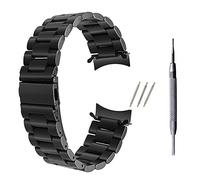 JUANZD Correa de reloj de 20mm y 22mm Compatible con Galaxy 3 Watch 42 46mm SM-R800 pulsera deportiva con extremo curvo(Schwarz,20mm)