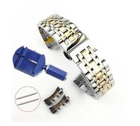 JUANZD Correa de reloj de acero inoxidable 2 en 1, rectas y curvadas, 12, 14, 15, 16, 17, 18, 19, 20, 21, 22, 23, 26 y 24mm, pulsera de repuesto negra for reloj(5,24mm)