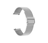 JUANZD Correa de reloj de acero inoxidable de malla milanesa de 18mm, 19mm, 20mm, 21mm y 22mm, correa de apertura rápida Compatible con reloj inteligente(12mm)