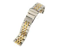 JUANZD Correa de reloj de acero inoxidable macizo for hombre for Breitling Avengers Super Challenger Aviation Mechanical Timing 20 22 24 mm(Steel golden,22mm)