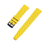 JUANZD -Correa de reloj de caucho con flúor de grado 20 mm 22 mm compatible con SRP777J1 nueva pulsera de reloj con barra de resorte de liberación rápida(Yellow black,20mm)