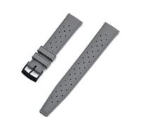 JUANZD -Correa de reloj de caucho con flúor de grado 20 mm 22 mm compatible con SRP777J1 nueva pulsera de reloj con barra de resorte de liberación rápida(Grey black,22mm)