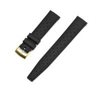 JUANZD -Correa de reloj de caucho con flúor de grado 20 mm 22 mm compatible con SRP777J1 nueva pulsera de reloj con barra de resorte de liberación rápida(Black gold,20mm)