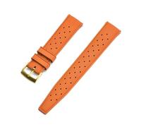 JUANZD -Correa de reloj de caucho con flúor de grado 20 mm 22 mm compatible con SRP777J1 nueva pulsera de reloj con barra de resorte de liberación rápida(Orange gold,20mm)
