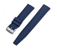 JUANZD -Correa de reloj de caucho con flúor de grado 20 mm 22 mm compatible con SRP777J1 nueva pulsera de reloj con barra de resorte de liberación rápida(Blue silver,22mm)
