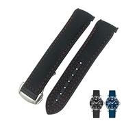 JUANZD Correa de reloj de cuero, caucho y silicona de 22 mm, 21 mm, 20 mm y 19 mm, compatible con correa de nailon L3 Conquest GT2.(11,22MM_1)