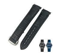 JUANZD Correa de reloj de cuero, caucho y silicona de 22 mm, 21 mm, 20 mm y 19 mm, compatible con correa de nailon L3 Conquest GT2.(21,20MM_2)