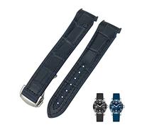 JUANZD Correa de reloj de cuero, caucho y silicona de 22 mm, 21 mm, 20 mm y 19 mm, compatible con correa de nailon L3 Conquest GT2.(19,21MM_2)