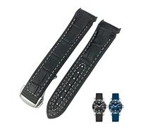 JUANZD Correa de reloj de cuero, caucho y silicona de 22 mm, 21 mm, 20 mm y 19 mm, compatible con correa de nailon L3 Conquest GT2.(14,19MM_2)