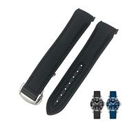 JUANZD Correa de reloj de cuero, caucho y silicona de 22 mm, 21 mm, 20 mm y 19 mm, compatible con correa de nailon L3 Conquest GT2.(16,22MM_1)