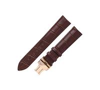 JUANZD Correa de reloj de cuero Compatible con DW 14/16/18/19/20/21/22mm correa de reloj for mujeres y hombres accesorios de pulsera(Brown brown-Gold,20mm)