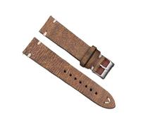JUANZD Correa de reloj de cuero hecha a mano, correa de reloj Vintage, diseño de costura, correa de piel de becerro, azul, negro, rojo # B(G,20mm)