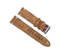 JUANZD Correa de reloj de cuero hecha a mano, correa de reloj Vintage, diseño de costura, correa de piel de becerro, azul, negro, rojo # B(F,22mm)