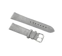 JUANZD Correa de reloj de gamuza de cuero, correa de reloj Retro de cuero, 18mm, 19mm, 20mm, 22mm, accesorios for reloj gris y azul(Grijs,20mm)