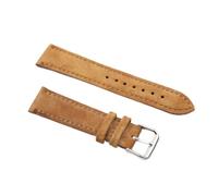 JUANZD Correa de reloj de gamuza de cuero, correa de reloj Retro de cuero, 18mm, 19mm, 20mm, 22mm, accesorios for reloj gris y azul(Tan,20mm)