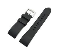JUANZD Correa de reloj de goma 20 mm 22 mm 24 mm Correa de reloj Correa de repuesto impermeable deportiva de liberación rápida(Black-silver,22mm)