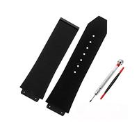 JUANZD Correa de reloj de goma Compatible con BIG BANG, correa de silicona de 25x19mm, resistente al agua for hombre con hebilla de mariposa, herramienta, accesorios for reloj, pulsera(B NO)