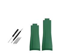 JUANZD Correa de reloj de goma con extremo curvo compatible con relojes R-olex, pulsera de silicona de 20 mm que evita el polvo, correa de reloj for hombre resistente al agua(Green no buckle)