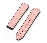JUANZD Correa de reloj de goma de cuero de vaca convexo de 15 x 21 mm compatible con correa de reloj, cinturón impermeable, hebilla de mariposa de 18 mm, accesorios de reloj for mujer(Pin strap,8)