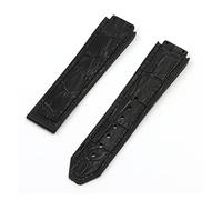 JUANZD Correa de reloj de goma de cuero de vaca convexo de 15 x 21 mm compatible con correa de reloj, cinturón impermeable, hebilla de mariposa de 18 mm, accesorios de reloj for mujer(13,4)
