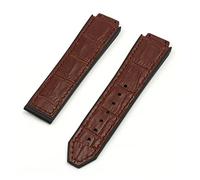JUANZD Correa de reloj de goma de cuero de vaca convexo de 15 x 21 mm compatible con correa de reloj, cinturón impermeable, hebilla de mariposa de 18 mm, accesorios de reloj for mujer(1,4)