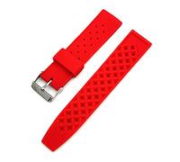 JUANZD Correa de reloj de goma de estilo TROPICAL clásico, correa de reloj de 20mm y 22mm Compatible con correa de pulsera de reloj de repuesto Oris(Rosso,20mm)