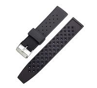 JUANZD Correa de reloj de goma de estilo TROPICAL clásico, correa de reloj de 20mm y 22mm Compatible con correa de pulsera de reloj de repuesto Oris(Schwarz,22mm)
