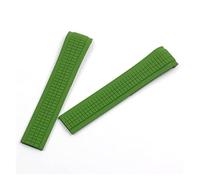 JUANZD Correa de reloj de goma de silicona con extremo curvado de 21 mm compatible con Aquanaut Philippe compatible con correa de reloj 5164a 5167a-001 con hebilla plegable(GREEN strap)