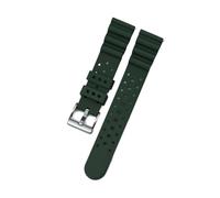JUANZD Correa de reloj de goma de silicona de grado 20mm 22mm Compatible con Omega nueva correa de reloj de liberación rápida pulsera impermeable de buceo(Groen,20mm)