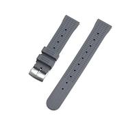 JUANZD Correa de reloj de goma tipo gofre de 20 mm y 22 mm compatible con relojes deportivos de buceo, suaves, for hombres y mujeres, accesorios de pulsera for reloj inteligente(Rubber Gray,20mm)