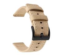 JUANZD Correa de reloj de liberación rápida for hombres y mujeres, reloj de nailon Compatible con Galaxy Huawe-Watch for Hamilton Khaki 18mm 20mm 22mm(Khaki-black buckle,20mm)
