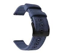 JUANZD Correa de reloj de liberación rápida for hombres y mujeres, reloj de nailon Compatible con Galaxy Huawe-Watch for Hamilton Khaki 18mm 20mm 22mm(Blue-black buckle,20mm)