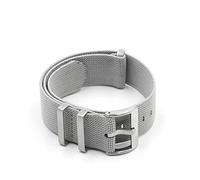 JUANZD Correa de reloj de nailon Correa Nato Correa elástica Correa de reloj 18 mm 20 mm 22 mm Pulsera de repuesto(Grijs,22mm silver)