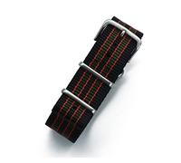 JUANZD Correa de reloj de nailon de 20 mm y 22 mm, correa Nato 007, correas de reloj for hombres y mujeres, accesorios de relojes(Black Red Green,20mm)