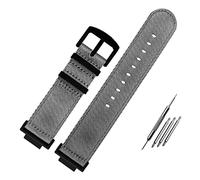 JUANZD Correa de reloj de nailon de 22 mm, adaptador de acero inoxidable de 16 mm, compatible con conector G-Shock GA-110/100/120 GD-100 DW-5600 5610(Gray black buckle)