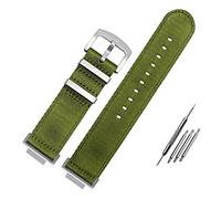 JUANZD Correa de reloj de nailon de 22 mm, adaptador de acero inoxidable de 16 mm, compatible con conector G-Shock GA-110/100/120 GD-100 DW-5600 5610(Green silver buckle)