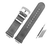JUANZD Correa de reloj de nailon de 22 mm, adaptador de acero inoxidable de 16 mm, compatible con conector G-Shock GA-110/100/120 GD-100 DW-5600 5610(Gray sivler buckle)