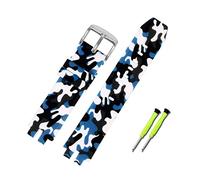 JUANZD Correa de reloj de silicona compatible con PROTREK PRW-6000/6100/3000/3100 PRG-300, resistente al agua, for montañismo, for hombre, 24 mm(Camouflage blue-SR)