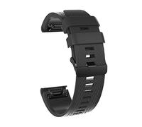 JUANZD Correa de reloj de silicona de liberación rápida, 20mm, 22mm, 26mm, Compatible con Fenix 5X/5S Plus Fenix 3HR, correa de repuesto for reloj(Schwarz,22mm)