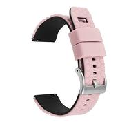 JUANZD Correa de reloj de silicona suave con textura, 20mm, 22mm, moda for mujeres y hombres, correa de reloj deportivo, pulsera de repuesto(Pink,22MM_15)
