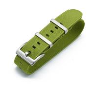 JUANZD Correa de reloj elástica de nailon de nuevo diseño for tropas francesas, correa de paracaídas de la OTAN, compatible con pulsera de anillo móvil Omega de 20 mm(Groen,20mm)