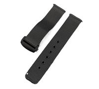JUANZD Correa de reloj milanesa de 20 mm y 22 mm compatible con Omega 007 compatible con Seamaster 300 Correa de malla de acero inoxidable con hebilla plegable(Schwarz,22mm)