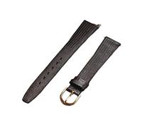 JUANZD Correa de reloj vintage de piel de becerro con relieve de lagarto, fina y suave, de 12 mm, 14 mm, 16 mm, 18 mm, 19 mm, 20 mm y 21 mm((brown) gold buckle,19mm)