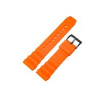 JUANZD Correa de silicona Compatible con MARINE MASTER SKX007 SRP777J1 CITIZEN 20mm 22mm deporte de buceo pulsera impermeable pulsera de reloj(Orange-black buckle,20mm)